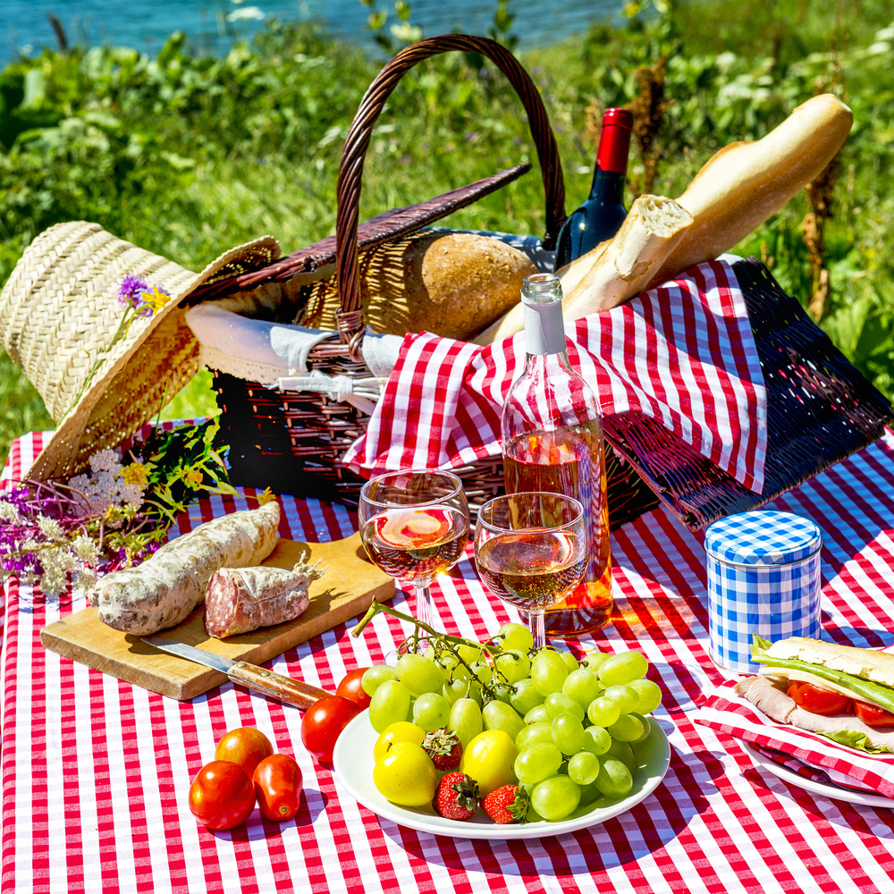 Assortment of picnic foods